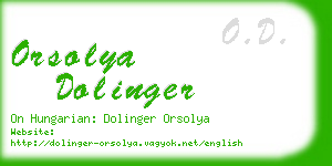 orsolya dolinger business card
